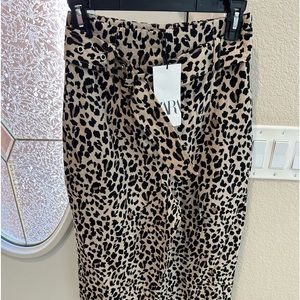 Zara Leopard elegant pants